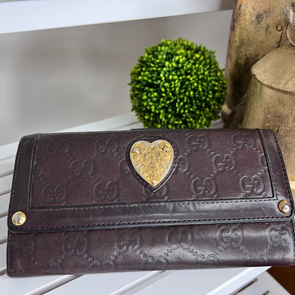 100% authentic Authentic Gucci GG Dark Brown Long Wallet - Picture 4 of 12